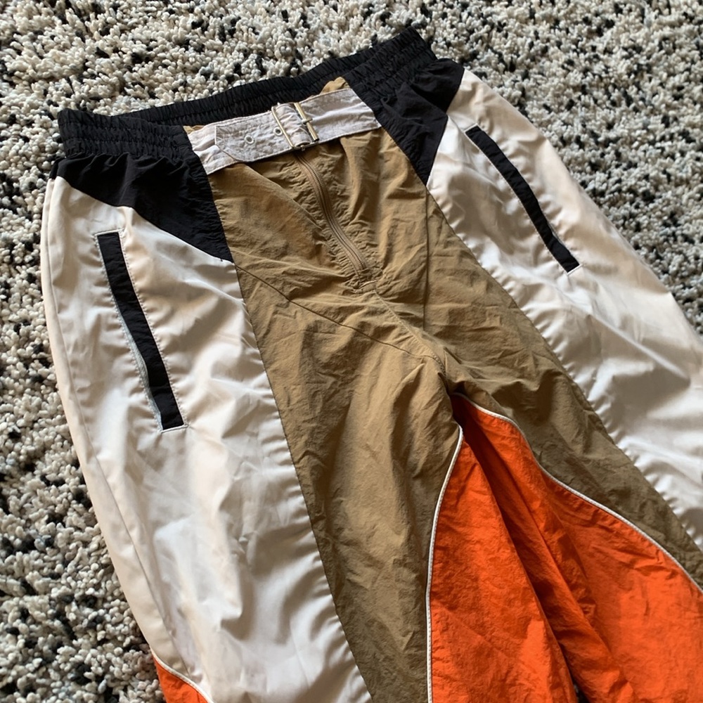 adidas Colorblock Track Pants in Orange, White, Tan and Black - Picture 7 of 16